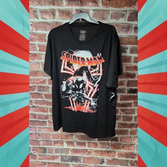 Marvel Spider-Man Black Suit T-Shirt | Unisex Medium | Black Short Sleeve Tee - Picture 1 of 5